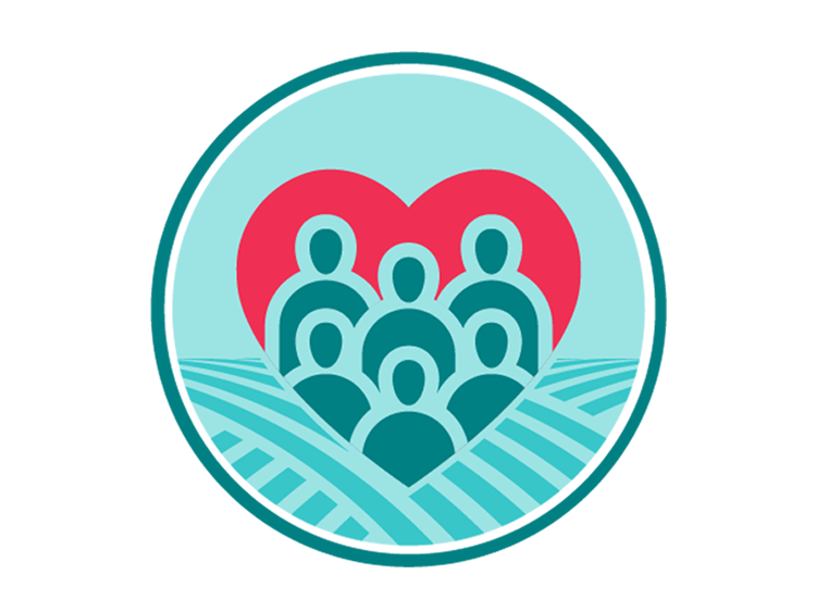 Adams County Health Department Nursing Division icon depicting a group of people in a heart