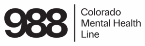 988 Colorado Mental Health Line logo in black text